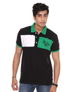 Raves Boston Black & Green Polo T-Shirt