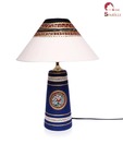 Home Sparkle Hand Painted Table Lamp - Blue