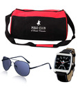 PCBC Modish Watch, Sunglasses & Gym Bag Combo