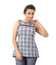 Sepia Green-Purple Printed Tunic Top