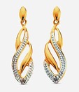 Sanskruti Two-tone Diamond Earrings