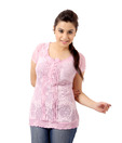 Sepia Pretty Lilac Pink Printed Cotton Top