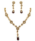 Magan Pearls Intricate Golden Necklace Set