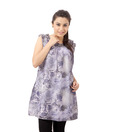 Sepia Smokey Purple-Grey Printed Tunic Top