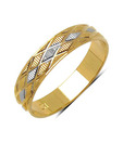 Johareez Gold & Rhodium Plated Stainless Steel Band Ring