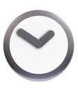 NeXtime Silver Focus Wall Clock