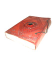 Welpro Leather Embossed Diary With Stone - Brown