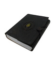 Welpro Black Leather Embossed Diary With Yellow Stone