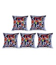 meSleep Colourful Digital Print Set of 5 Cushion Covers