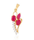 Clarity Gold Divine Ruby Cluster Pendant
