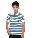 Raves White & Indigo Polo T-Shirt