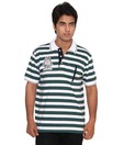 Raves White & Green Polo T-Shirt