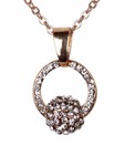 Addons Sparkling Circle Gold Finish Pendant