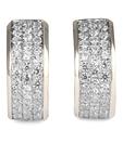 American Swan 92.5 Silver CZ Cluster Earrings