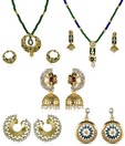 Kshitiz Jewels Three Earrings & Two Pendant Sets Combo