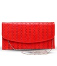 Fiesta Red Cutwork Design Clutch