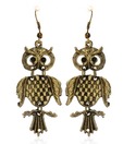 Art Mannia Designer Golden Owl Earrings