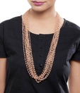 Pari Multi-layered Peach Beads Necklace