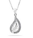 Revlis Love Leaf CZ  92.5 Sterling Silver Pendant