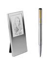 Parker Vector Gold Trim Roller Ball Pen With Photo Frame