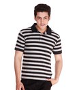 Alano Grey & Black Polo Neck T-shirt