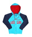 LanosUC Aqua Blue & Red Hooded Sweatshirt