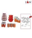 Zain 18 Pcs Storage Set With Free 12 Pcs Serving Set