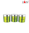 Zain Green Canister Set - 3 Pcs