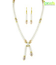 Jpearls Gorgeous Single Line Pearls Necklace Set