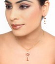 Darpan Dazzling Gold Plated Pendant Set