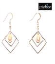 Piebee Beautiful Silver Square Pearl Earrings