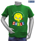 Offbeat Green Smile T-Shirt For Kids