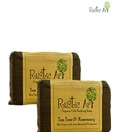 Rustic Art Organic Soap - Tea Tree & Rosemary - Skin Toner 100gm (Set of 2)