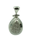Sizzling Silver Coated Drusy Tear Drop Pendant