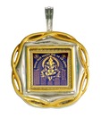 Dijyo Ganesh Stotra Silver Flower Pendant