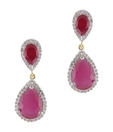 Styleos Charming Pink & Red Bonanza Earrings