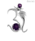 Zevrat Designer Sterling Silver Om Pendant