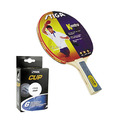 Stiga Kontra Table Tennis Racket + 1  Box of Stiga Cup Table Tennis Balls