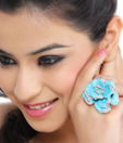 Shimmer Shack Big Rose Enamel Ring