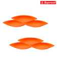 Superware Orange Leaves 6pc. Multipurpose Melamine  Plate Set