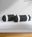Swayam Black & White Printed Bolster Cover Set