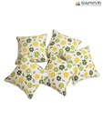 Swayam White & Yellow Floral Print Cushion Cover Set