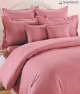 Swayam Pink Striped Bed Sheet Set