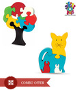 Skillofun Take Apart Puzzle- Tree Bird & Cat Family
