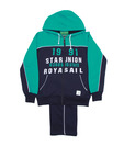 Fort Collins Navy Blue & Green Tracksuit For Kids
