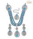Kriaa Designer Turquoise Necklace Set