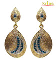 Kriaa Golden Half Moon Earrings