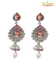 Kriaa Pleasant Pink & Silver Earrings