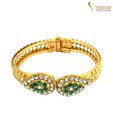 Variation Green & White Stone Bangle