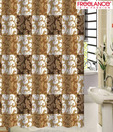 Freelance Multi-coloured Checkered Shower Curtain